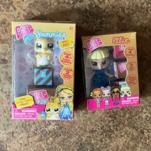 Pets Yummies and Doll Set - Pink and Blue